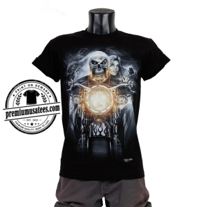 Skeleton Biker Glow in the Dark T-Shirt, 3D Graphic Unisex Tee 1 3D10 new