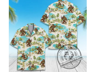 Bigfoot Fishing Hawaiian Shirt, Funny Sasquatch Aloha Short Sleeve Shirt 1 Thiet ke chua co ten 4