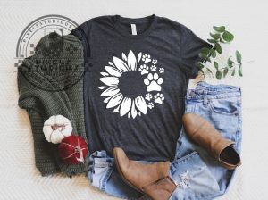 Sunflower Dog Paw Shirt Dog Paw T Shirt Sunflower Shirt pixelsstudious.com 1