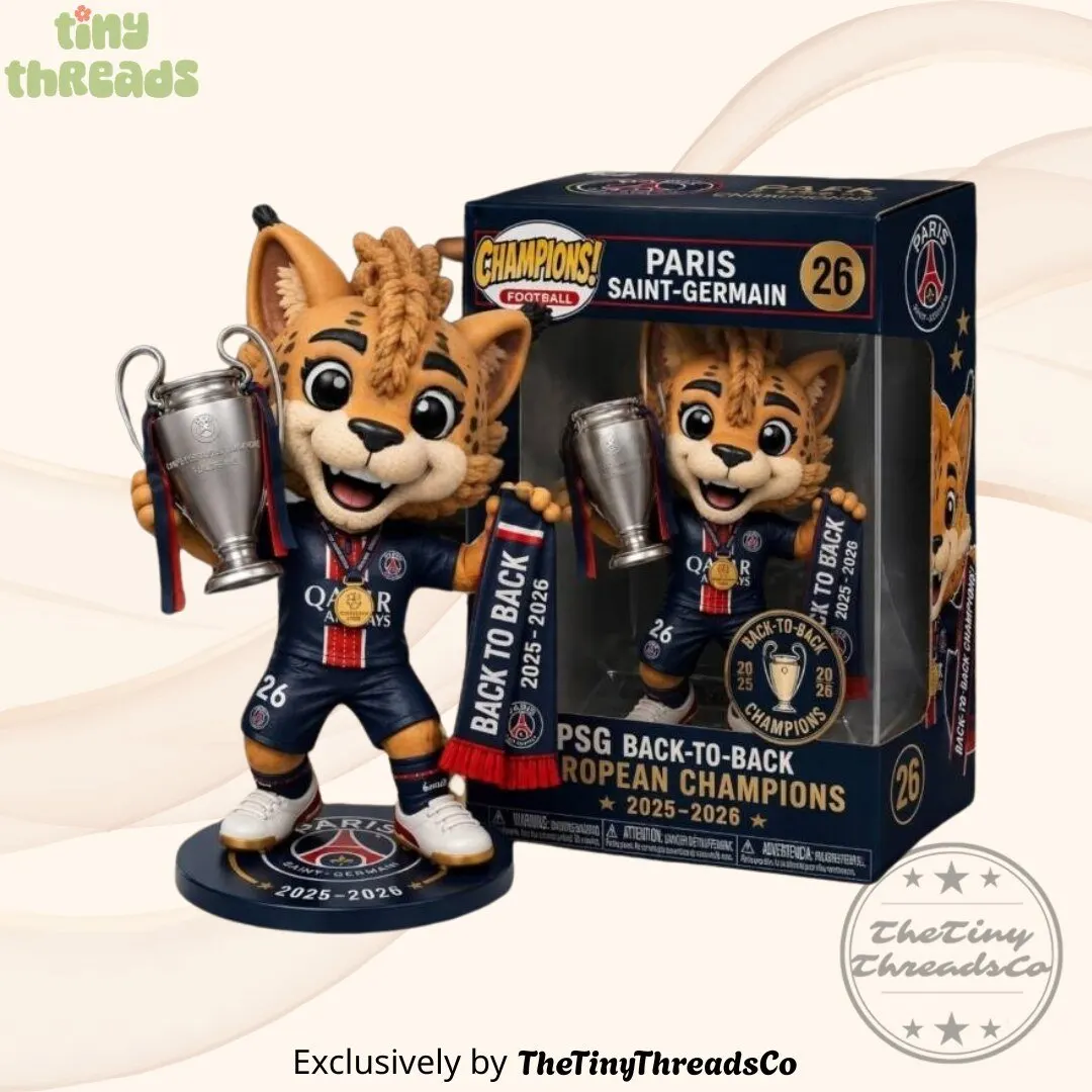 Paris Saint-Germain FC Back To Back To European Champions 2025 2026 Mascot Edition Figure