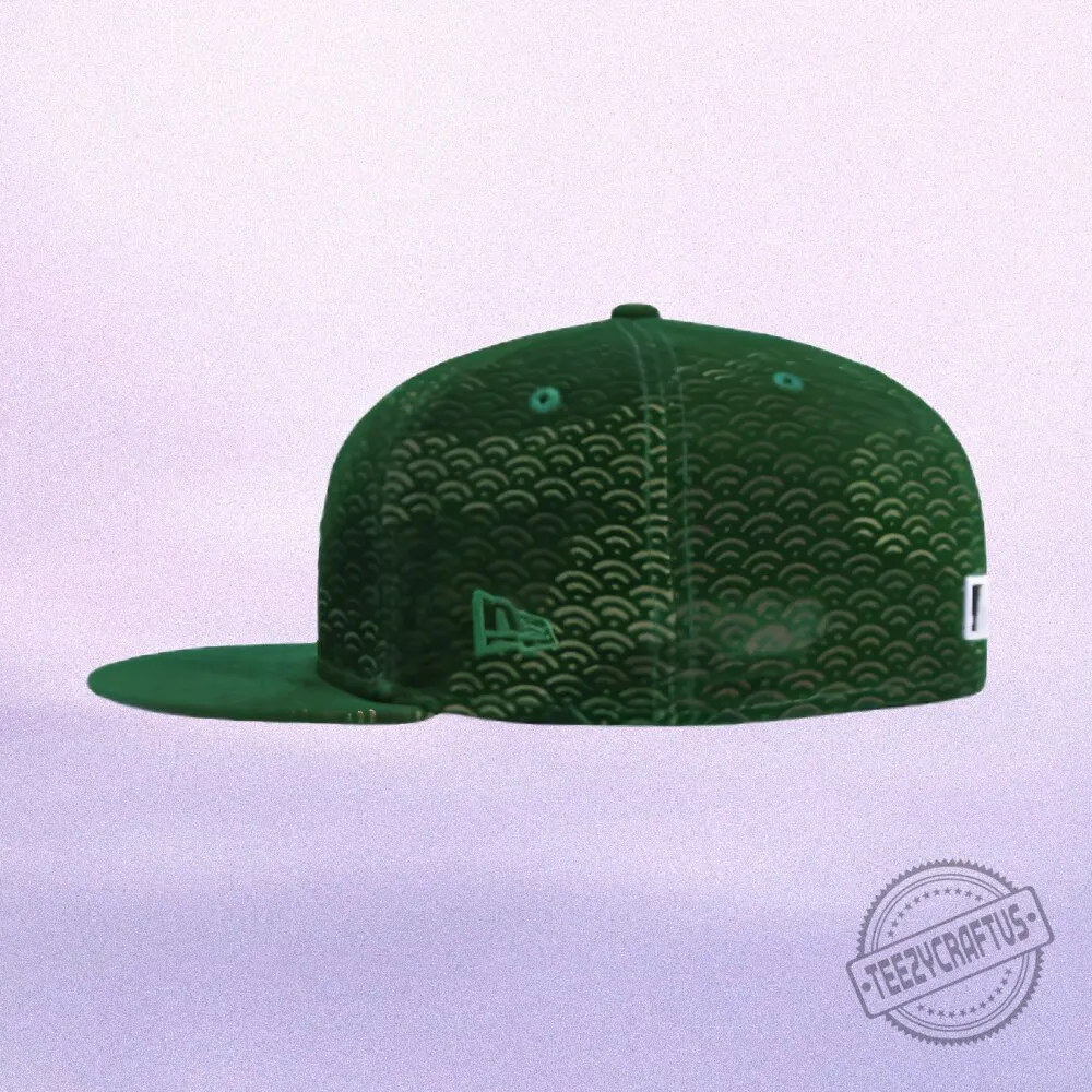 New York Yankees 1999 World Series Fitted Hat Green Seigaiha Wave Pattern Cap 3 New York Yankees 1999 World Series Fitted Hat Green Seigaiha Wave Pattern Cap