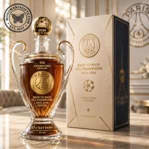 Paris Saint Germain 2026 European Champions Collector Whiskey Bottle