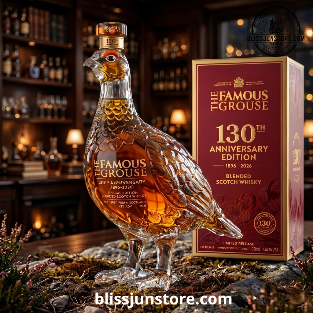 3 The Famous Grouse 130th Anniversary Whisky Bottle Decanter