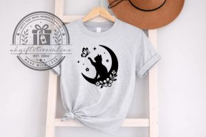 Floral Cat Butterfly T-Shirt, Funny Cat Graphic Women Shirt 1 Floral Cat Butterfly T Shirt Funny Cat Graphic Women Shirt ukgiftstoreonline.com 1