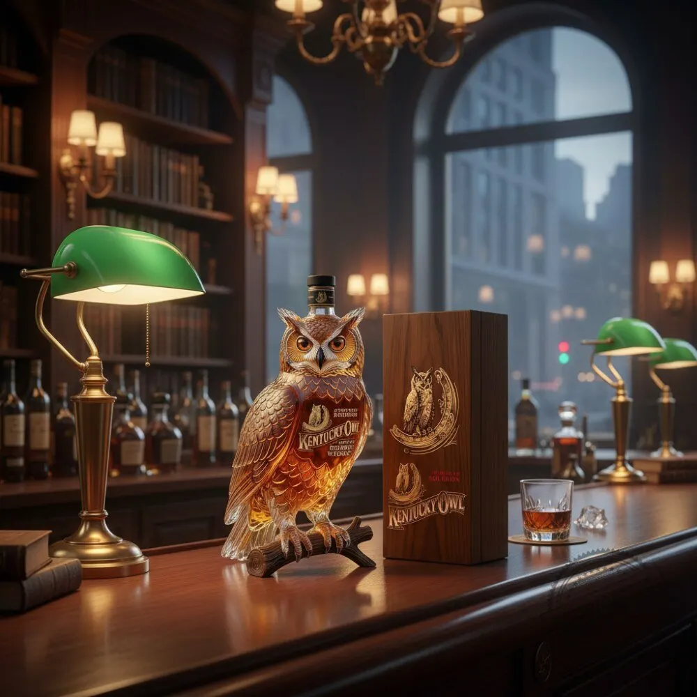 Kentucky Owl Wise Man’s Bourbon Hand Blown Owl Decanter