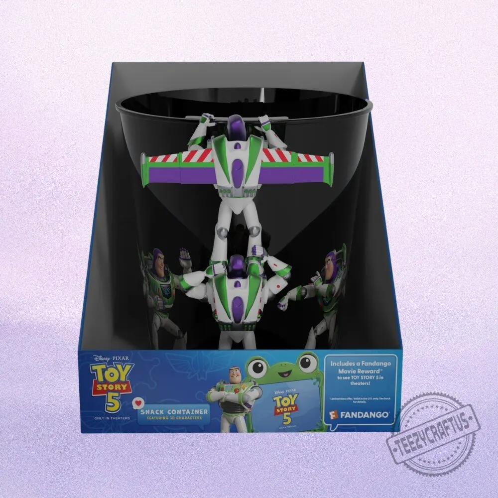 Toy Story 5 Buzz Lightyear 3D Character Snack Container with Fandango Reward
