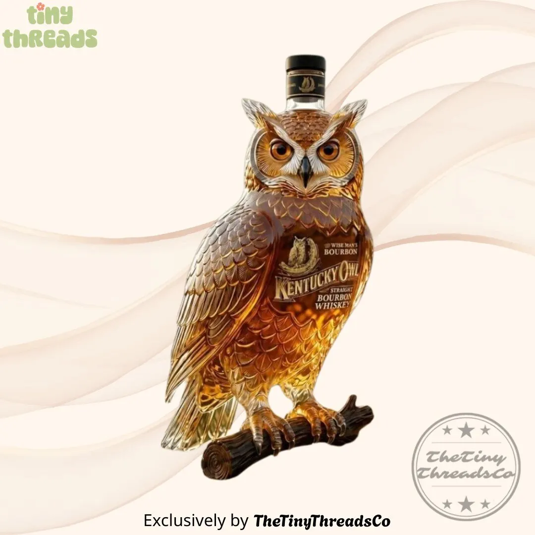 Kentucky Owl Bourbon Owl Shaped Whiskey Bottle