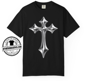 Silver Cross Graphic T-Shirt, Christian Faith Tee 1 ao19 new
