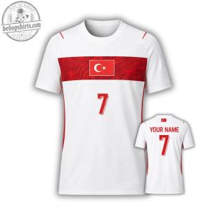 Custom Turkiye Soccer Jersey - Personalized Name Number Turkish Fan Red Tee