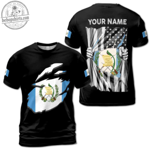 Custom Name Guatemalan Flag T-Shirt - Personalized Guatemala Patriotic Chapin Tee