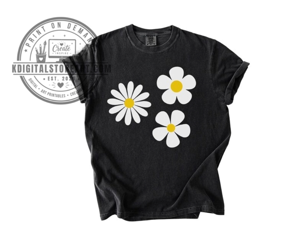 Comfort Colors® Daisy Vintage Style 90S Tshirt