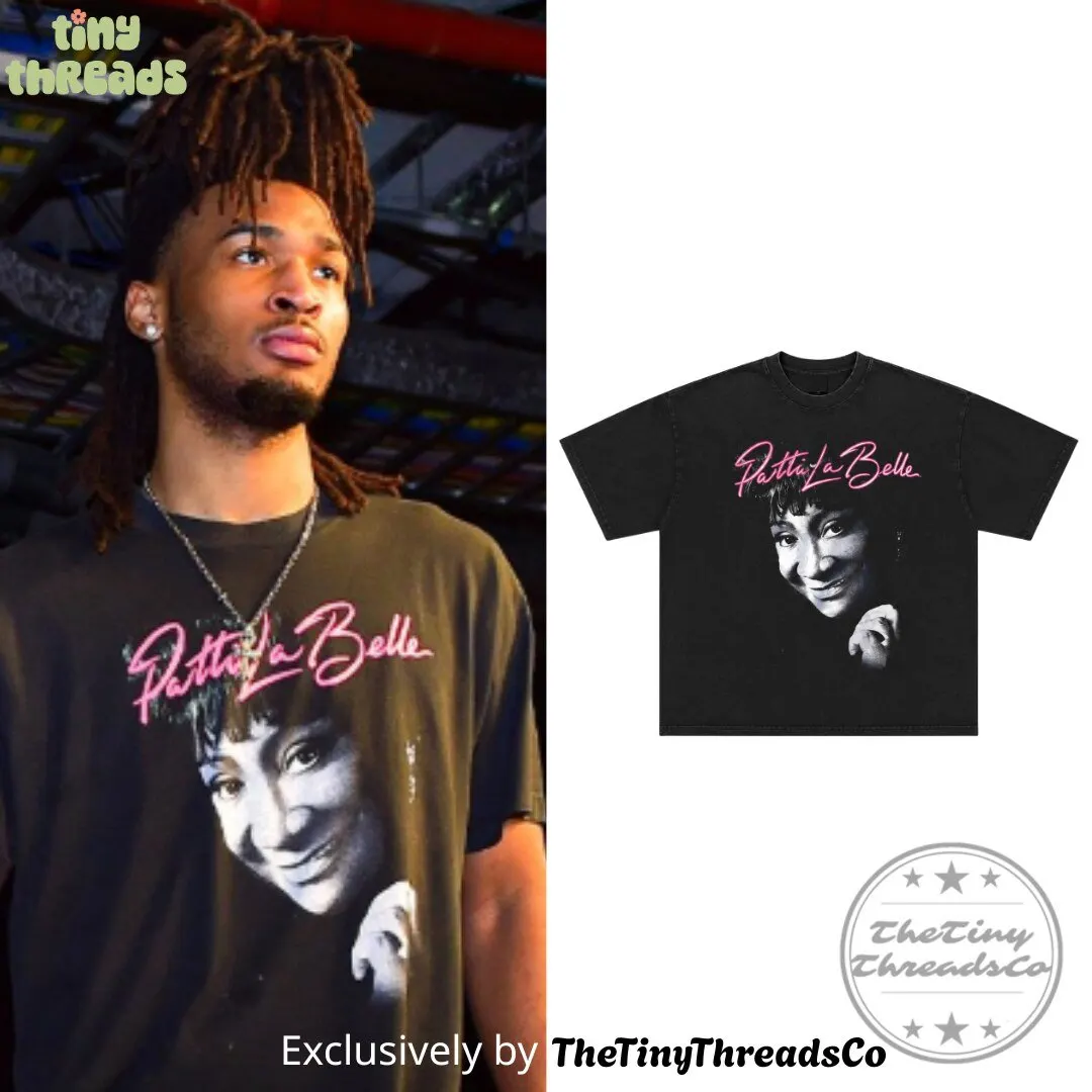 Patti LaBelle T-Shirt Worn by Stephon Castle at Knicks vs Spurs Game 3 in MSG