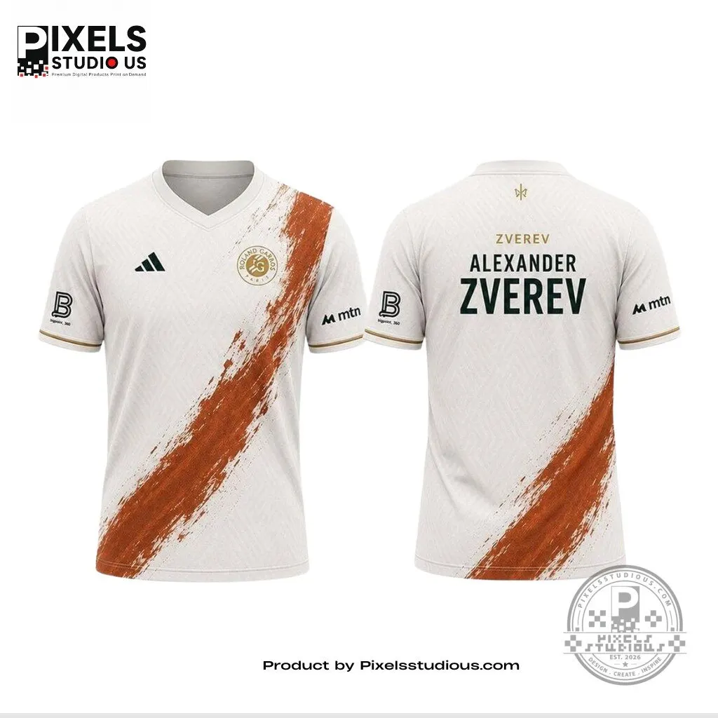 Adidas Alexander Zverev 2026 Roland Garros Champion Tennis Jersey