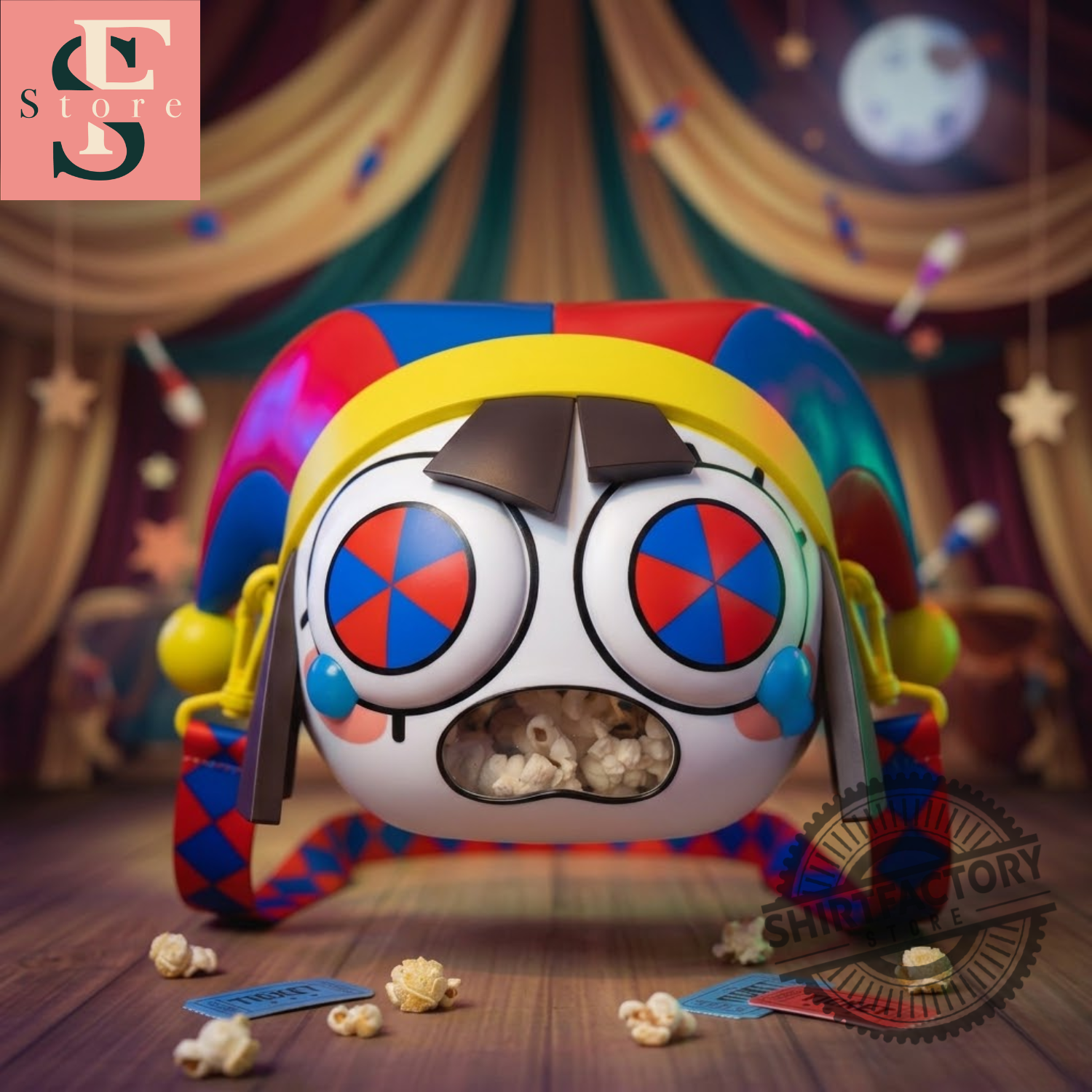 Pomni Figure Popcorn Bucket Digital Circus Collectible