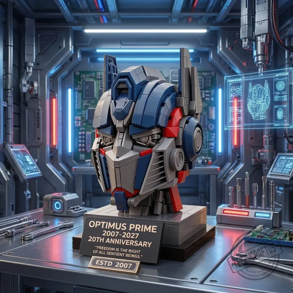 Optimus Prime 20th Anniversary (2007-2027) Cinematic Tribute Helmet Model Building Set