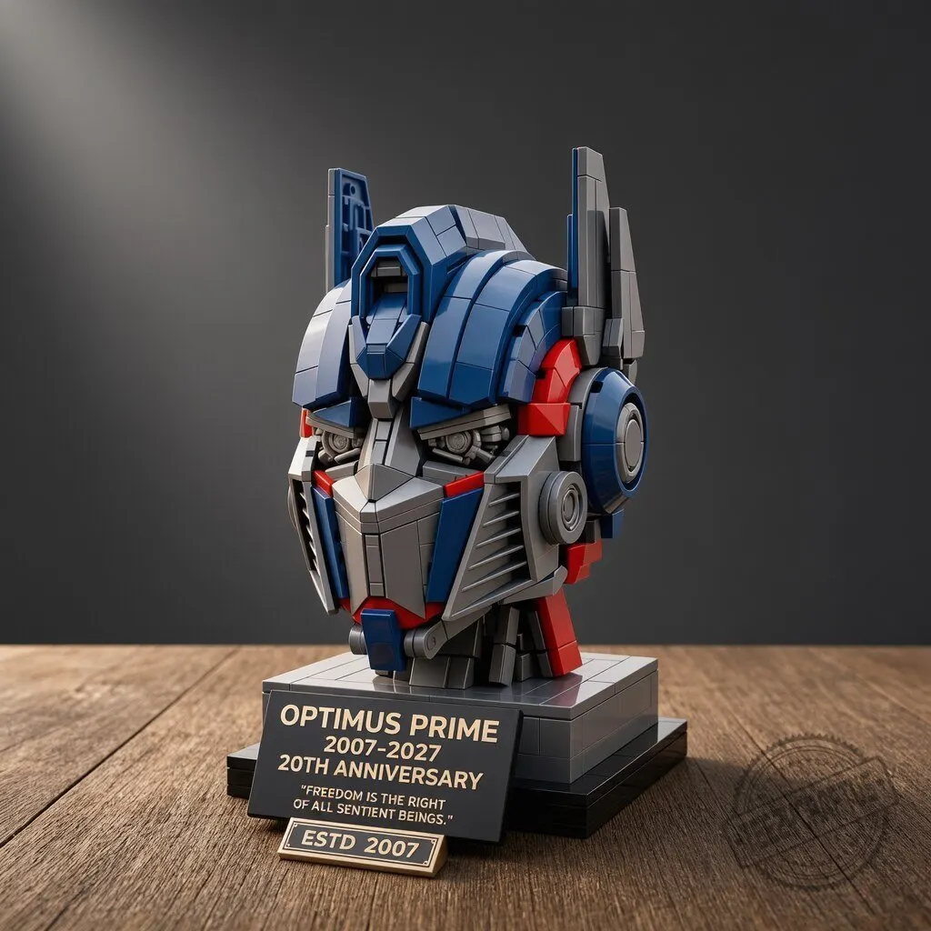 Optimus Prime 20th Anniversary (2007-2027) Cinematic Tribute Helmet Model Building Set 5 Optimus Prime 20th Anniversary (2007-2027) Cinematic Tribute Helmet Model Building Set
