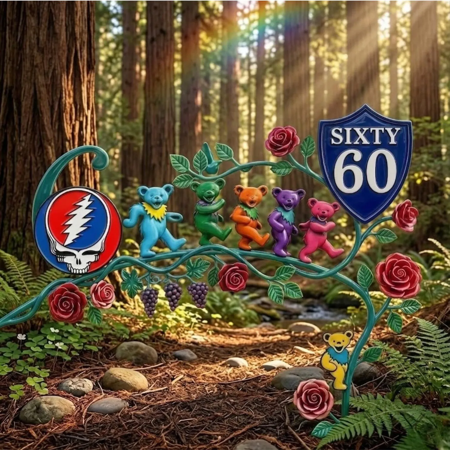 Grateful Dead 60th Anniversary Garden Stake