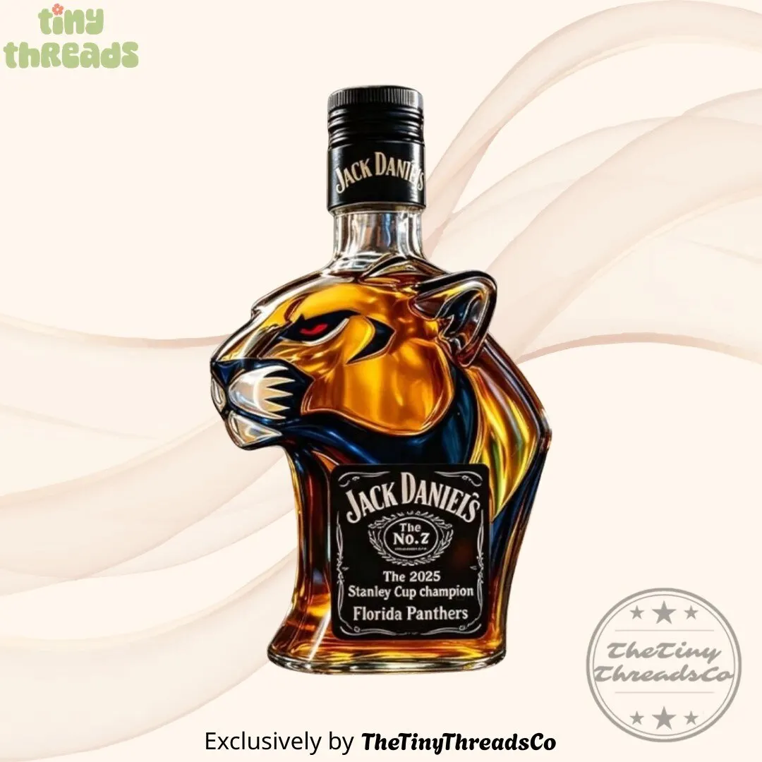 Jack Daniel's x Florida Panthers Stanley Champion Cup 2025 Whiskey Bottle