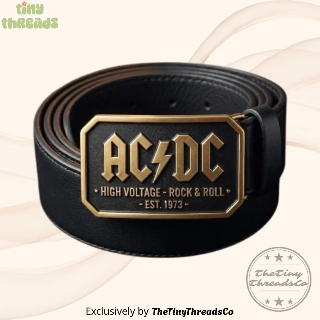 AC/DC High Voltage Rock N Roll Est 1973 Premium Heritage Belt Style 1