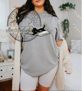 Book Lover Shirt, Cat Lover Gift 1 Book Lover Shirt Cat Lover Gift shirtstudiobg.com 1