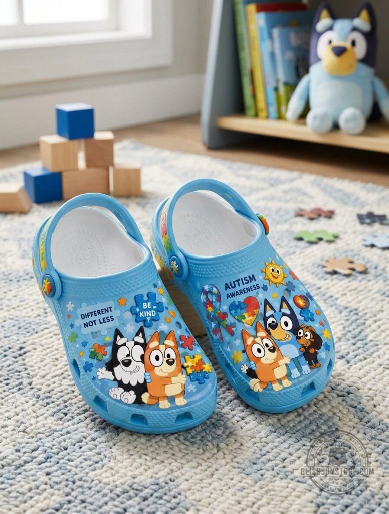 Bluey Movie Autism Awareness Crocs Shoes