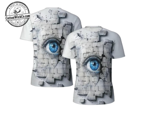 3D Pattern Print Graphic Tee