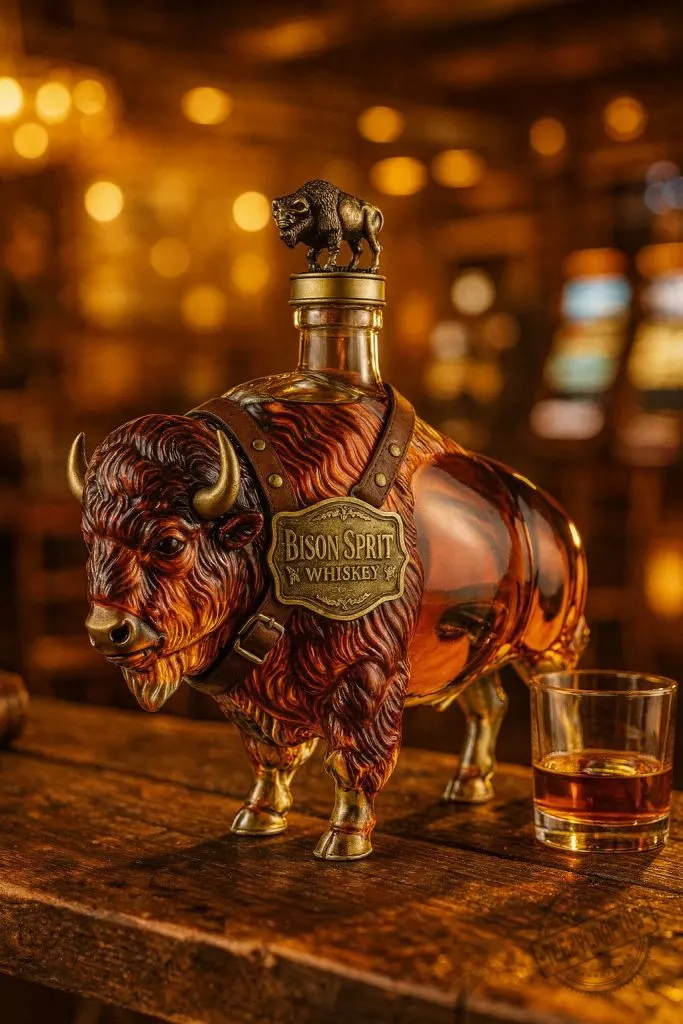 Bison Spirit Personalized Whiskey Decanter Set