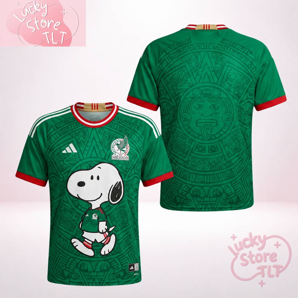 Snoopy Mexico Soccer Jersey 2026 FIFA World Cup Fan Shirt 4 Snoopy Mexico Soccer Jersey 2026 FIFA World Cup Fan Shirt