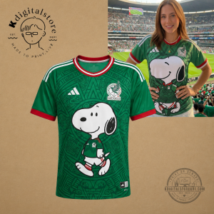 Mexico Snoopy Soccer Jersey Graphic Football Fan Shirt 2026