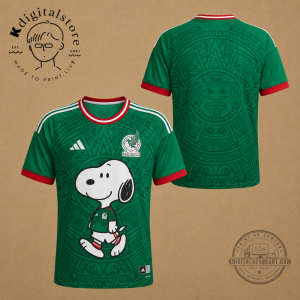 Mexico Snoopy Soccer Jersey Graphic Football Fan Shirt 2026