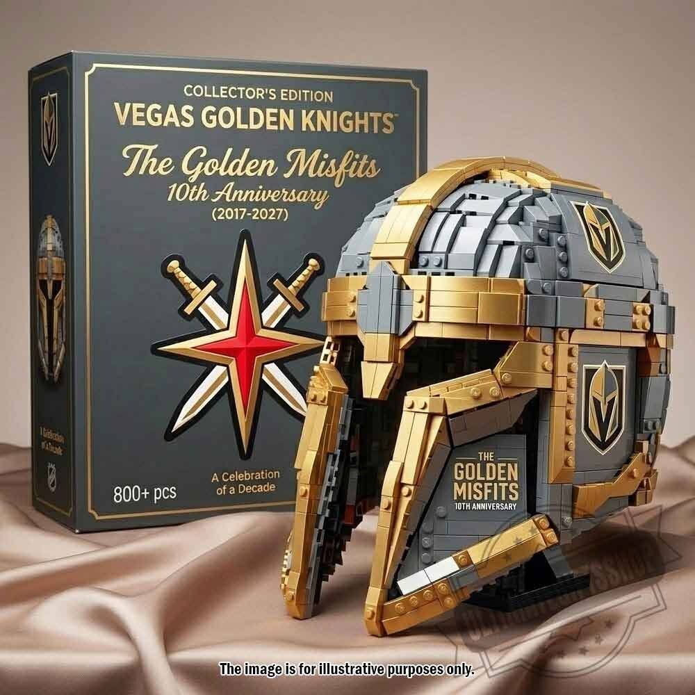 Vegas Golden Knights Helmet Custom Building Toy Set - The Golden Misfits 10th Anniversary Collector's Edition 4 Vegas Golden Knights Helmet Custom Building Toy Set - The Golden Misfits 10th Anniversary Collector