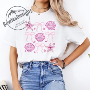 Coquette SeaShell Shirt Coquette Bow Summer Shirt Tee bowlesdesigns.com 1
