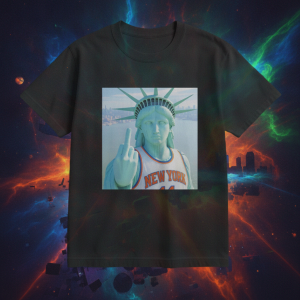 New York Knicks Lady Liberty Graphic T-Shirt | NBA Basketball Fan Tee