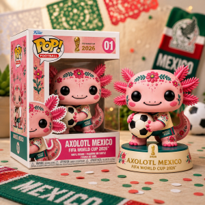 Mexico Axolotl Funko Pop Vinyl Figure – FIFA World Cup 2026 Collectible Soccer Fan Gift