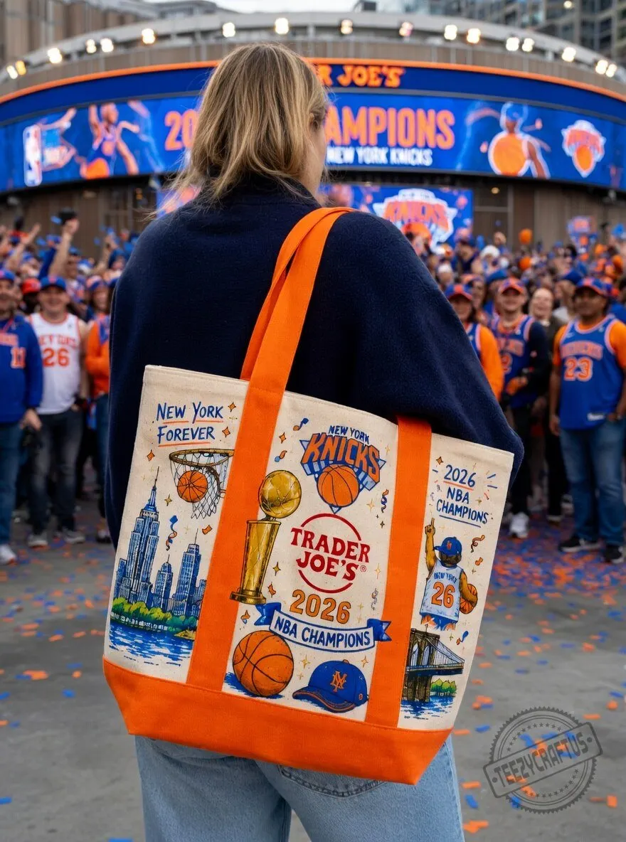 New York Knicks 2026 NBA Champions Canvas Tote Bag 3 New York Knicks 2026 NBA Champions Canvas Tote Bag