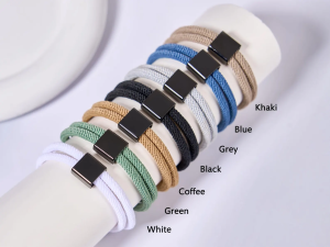 Custom Engraved Bracelet for Dad – Personalized Initials Sliding Knot Bracelet