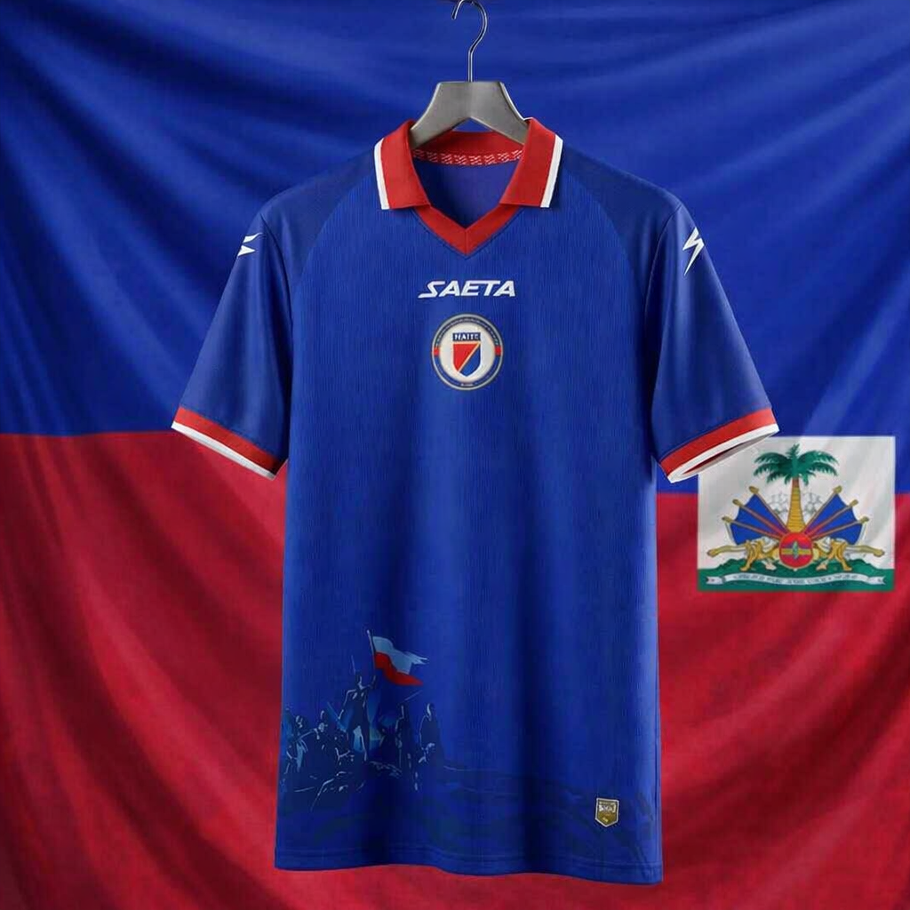 Haiti Home Jersey Replica - Saeta Blue Football Shirt Haiti Home Jersey Replica - Saeta Blue Football Shirt