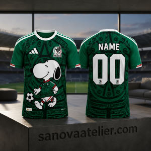snoopy-mexico-green-aztec-soccer-jersey-custom