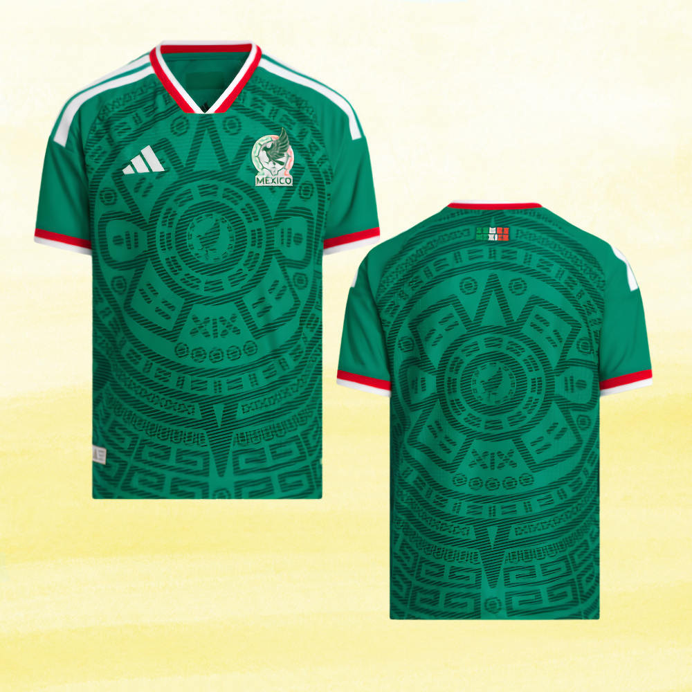 Adidas Mexico-Inspired Green Soccer Jersey – Aztec Heritage Style World Cup 2026 Fan Shirt