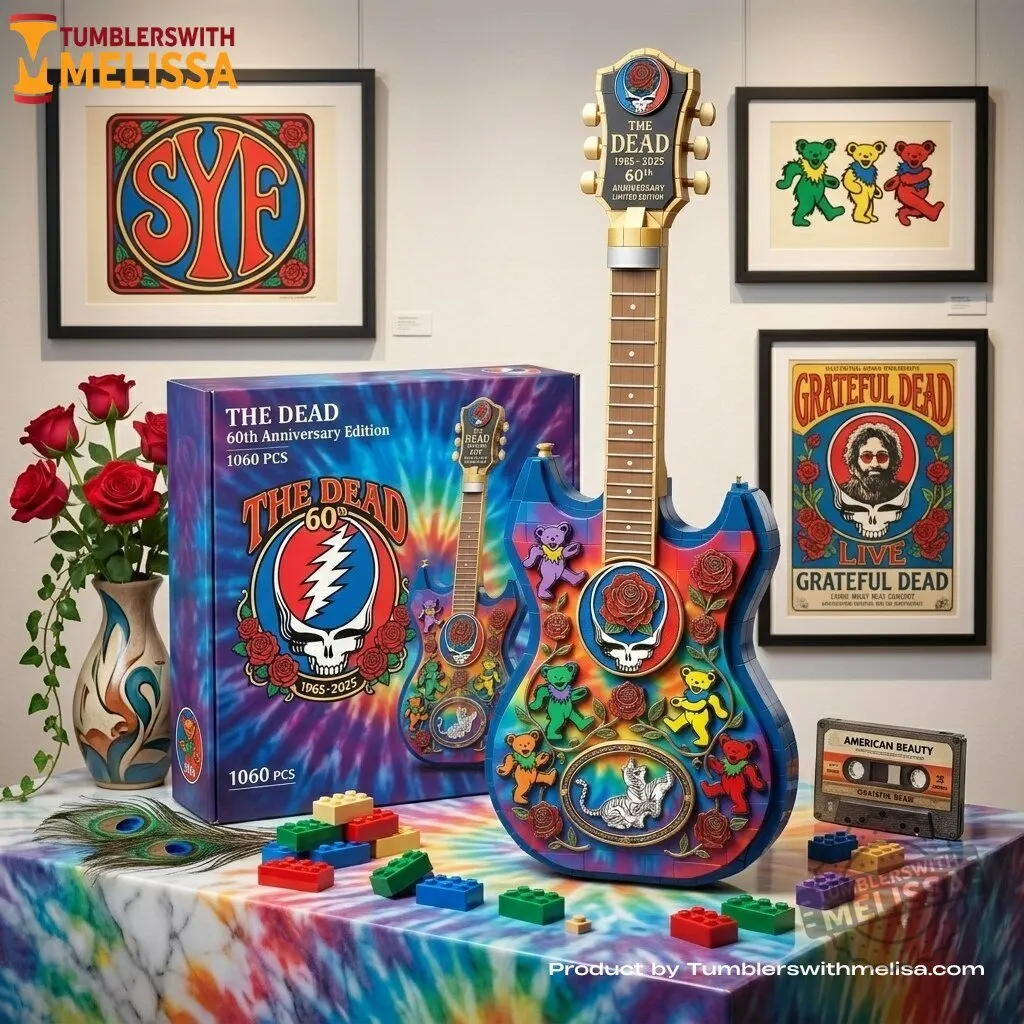 Greatful Dead 65th Anniversary Guitar Shaped Building Block Set Edition