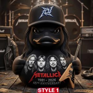 Metallica 45th Anniversary Collector's Edition Resin Duck Figurine Premium Rock Music Memorabilia Collectible Display Piece 1981-2026