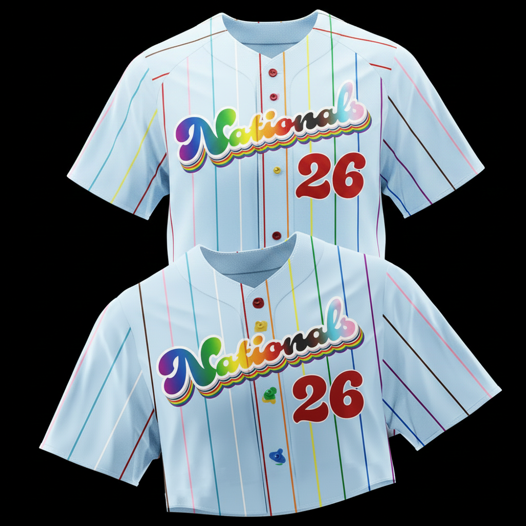 Washington Nationals Pride Night OUT Jersey | Team DC Giveaway Replica