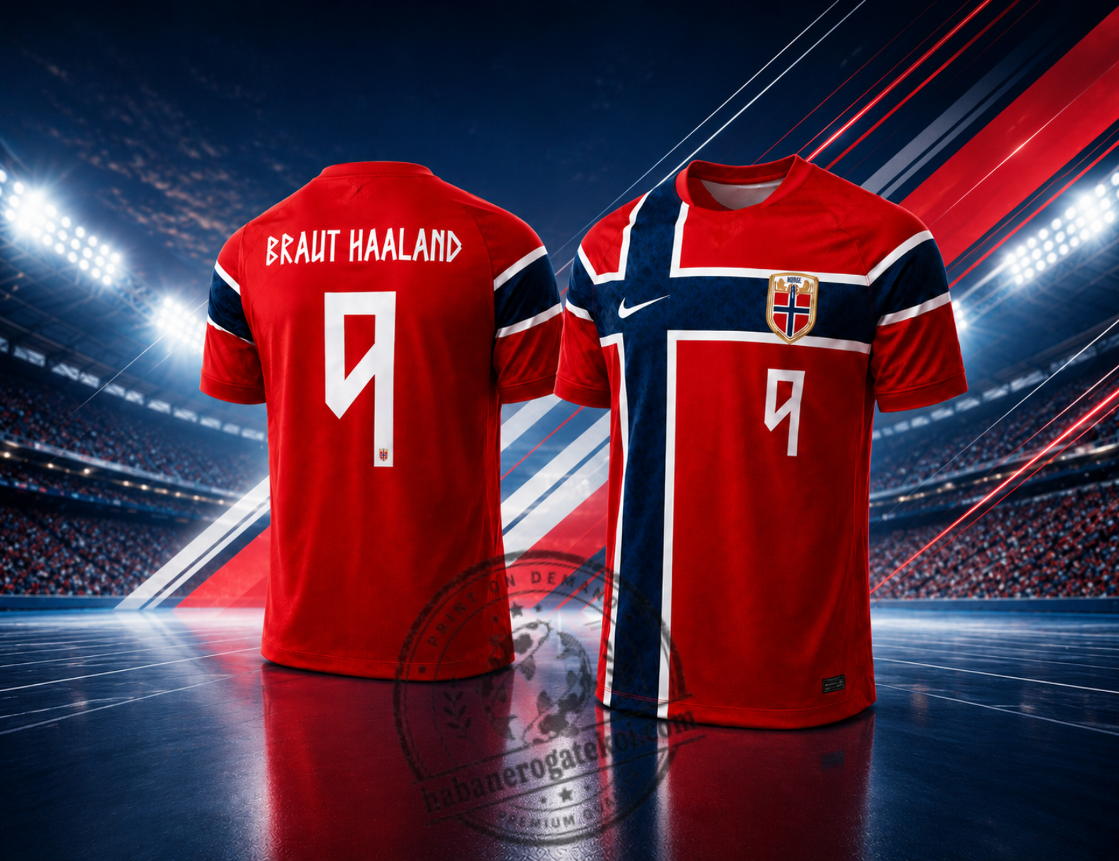Why Does Haaland Have Braut On His Shirt Norway Jersey, Braut Haaland Number 9 Football Shirt