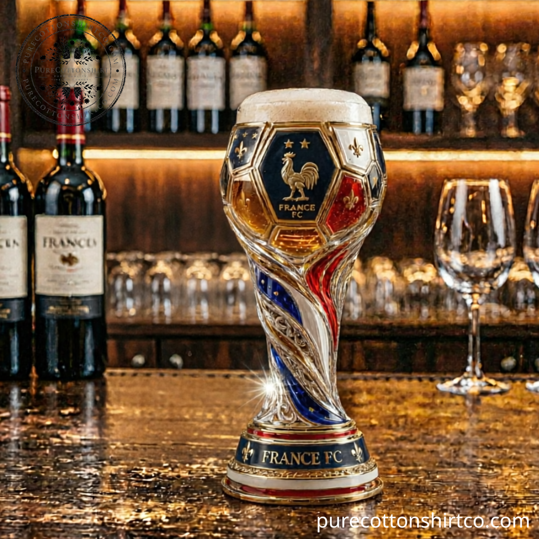 France FC Soccer Trophy Beer Glass
