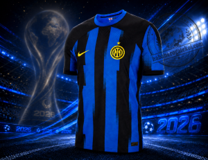 Black and Blue Designer Shirt, Striped Soccer Jersey Style Tee, Football Fan Shirt 2 14 1