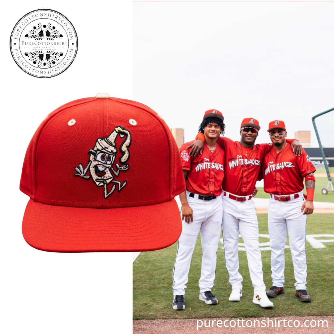New Era Rocket City Trash Pandas 59FIFTY Embroidered Alabama White Sauce Mascot - Gettin' Saucy at Toyota Field