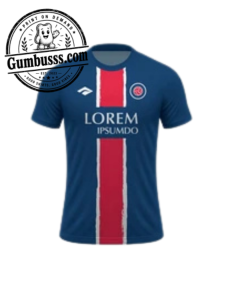 PSG Inspired Blue Football Jersey 3D Mockup – Premium Soccer Shirt Design