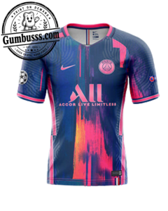 PSG Inspired Neon Pink & Navy Football Jersey 3D Mockup – Dynamic Soccer Shirt Design