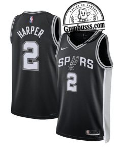 Spurs #2 Black Basketball Jersey – Classic Performance Edition