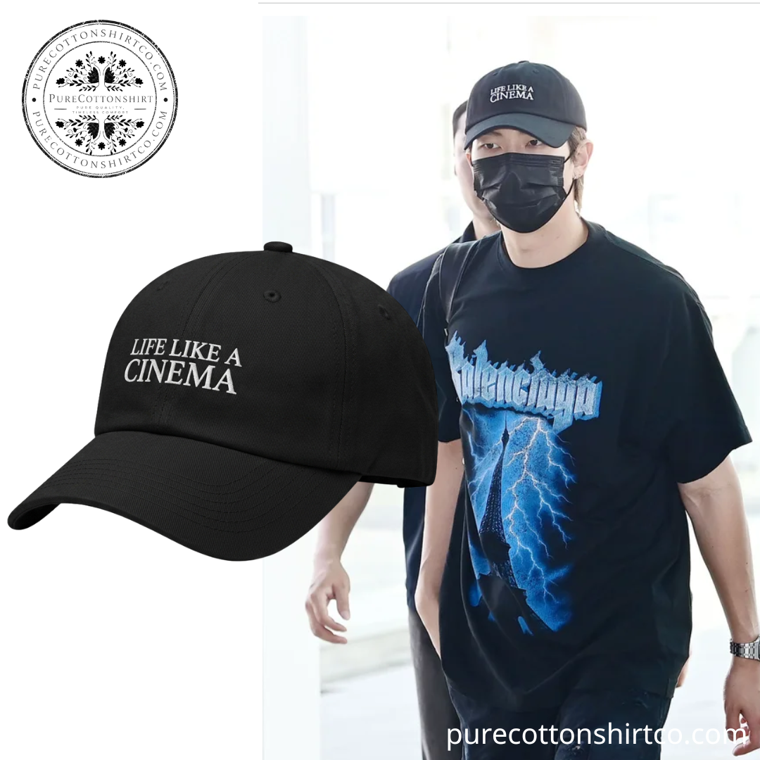 BTS RM Life Like A Cinema Embroidered Cap - Namjoon ARRIVED AT THE AIRPORT